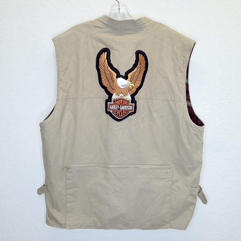 L.L. Bean Vintage Men’s Vest, size XL, Harley Davidson Patch on Back, outdoor